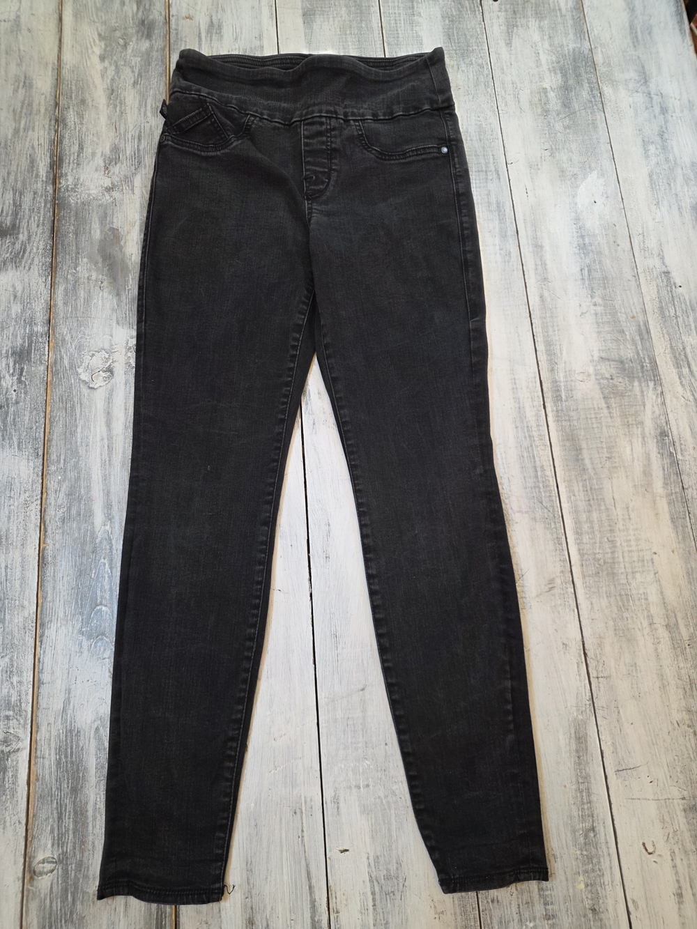 Rock & Republic Denim Rx Slimming Women's Black Fever Pull On Skinny Jeans sz 10